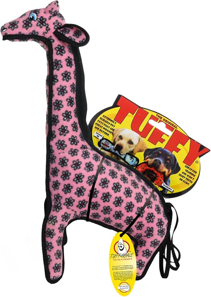 TUFFY® - 2 Pack Original : Giraffe Dog Toy : Ultra Durable Plush Dog Toy with Multiple Layers & Reinforced Seams, Washable and Floats, Original Construction