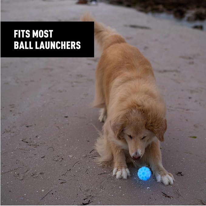 Nite Ize GlowStreak Rechargeable LED Ball - Rubber Dog Toy - Motion-Activated & Waterproof Design - 9 Hours of Runtime - Premium Dog Toys - Disc-O