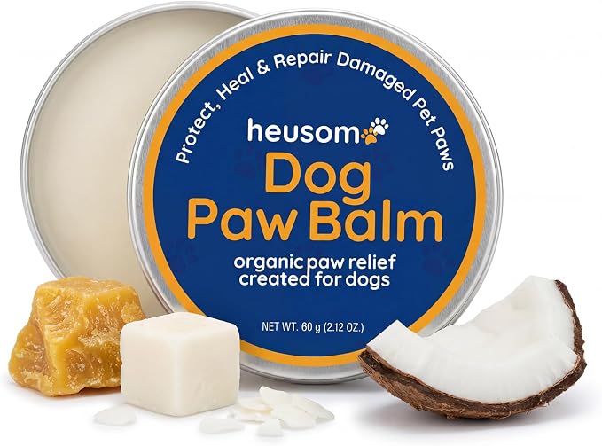 Silent Groom Pro Organic Pet Paw & Nose Balm | Natural Moisturizer for Dogs & Cats - Paws, Pads, Nose & Elbow | Lick Safe Cream with Coconut Oil & Beeswax | Anti-Dry Skin Relief & Protector