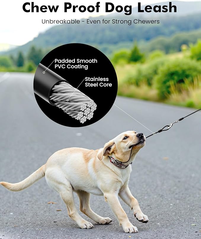 Pecute Outdoor Adventure Bundle: 26FT Retractable Dog Leash with Chew-Proof Cable & Poop Bag Holder + 22oz Portable Dog Water Bottle with Food Container, Leakproof BPA-Free for Hiking Travel