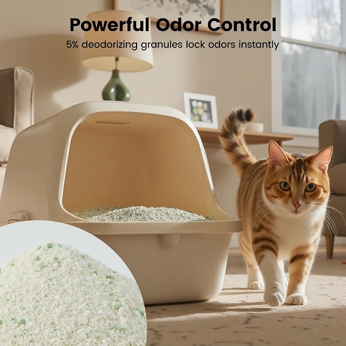 Gardner Pet Cassava Cat Litter, Tapioca Cat Litter, Odor Control | Low Dust | Natural Clumping Litter | Fast Absorption & Low Tracking Kitty Litter, Unscented with Deodorizing Pellets (9LBS*2)