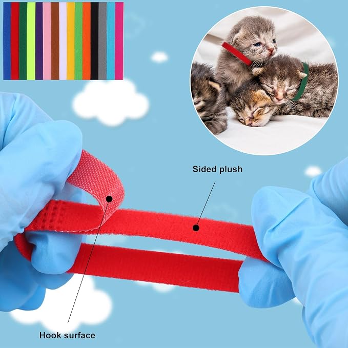 60Pcs Puppy Kitten Whelping Kit Birthing Supplies Newborn Whelping Supplies with Nursing Feeding Tube Record Charts Puppy Whelping Collars Urine Pads Gloves for Keeping Kitten Dogs Cats
