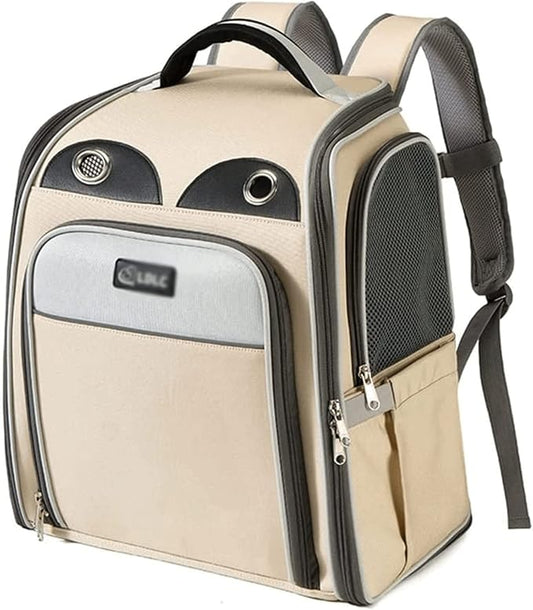 OLOTU Pet Backpack Large Capacity Cat Carrier, Expandable Foldable Cat Backpack, Breathable Pet Backpack Carrier for Cats Dogs and Small Animals Spacious