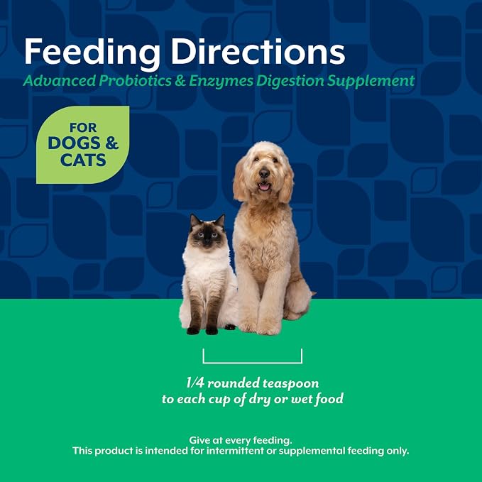 NaturVet – Advanced Probiotics & Enzymes - Plus Vet Strength PB6 Probiotic | Supports and Balances Pets with Sensitive Stomachs & Digestive Issues | for Dogs & Cats (4 oz)