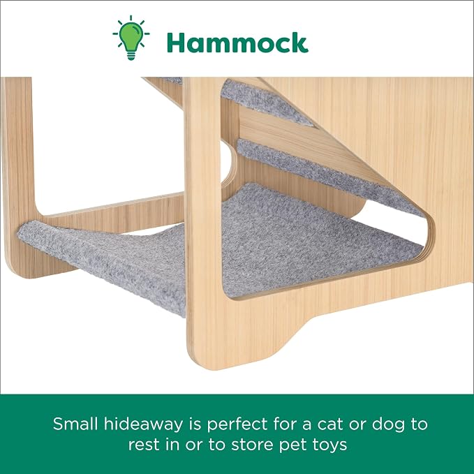 FurHaven Steady Paws 3-Step Pet Stairs – Plush Faux Fur Dog Steps for Bed and Sofa, Small Dogs & Cats, Natural/Gray