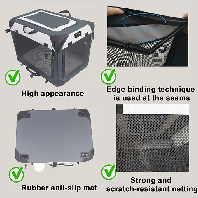 Motorcycle Dog Pack 600D Oxford Cloth Construction Waterproof with Sturdy Metal Frame, Breathable Pet Pack for 40 Kg(M)