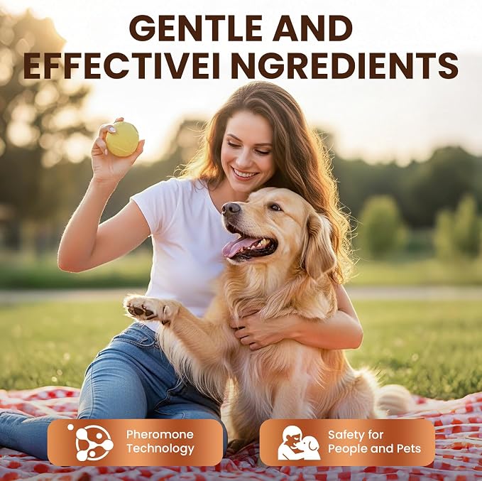 Dog Pheromones Calming Diffuser to Calm Dogs 11 IN 1 Kit (3 Diffusers+5 Refills+3 Collars) Pheromone Plug In for Stress Barking Pee Accidents Chewing Aggression Separation Anxiety Relief(Odorless)