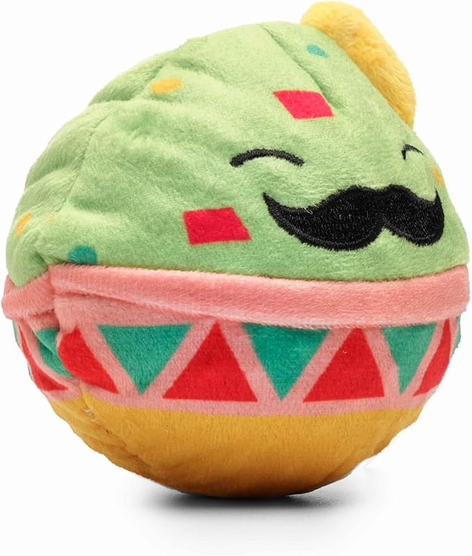 Flourish Pets 2 in 1 Multi-Layer Chew Toy for Active Dogs | Non-Toxic BPA Free Double Stitched Soft Fabric Exterior Dog Toys | Long-Lasting Dog Plush Toys – Mr. Guac 3.5"