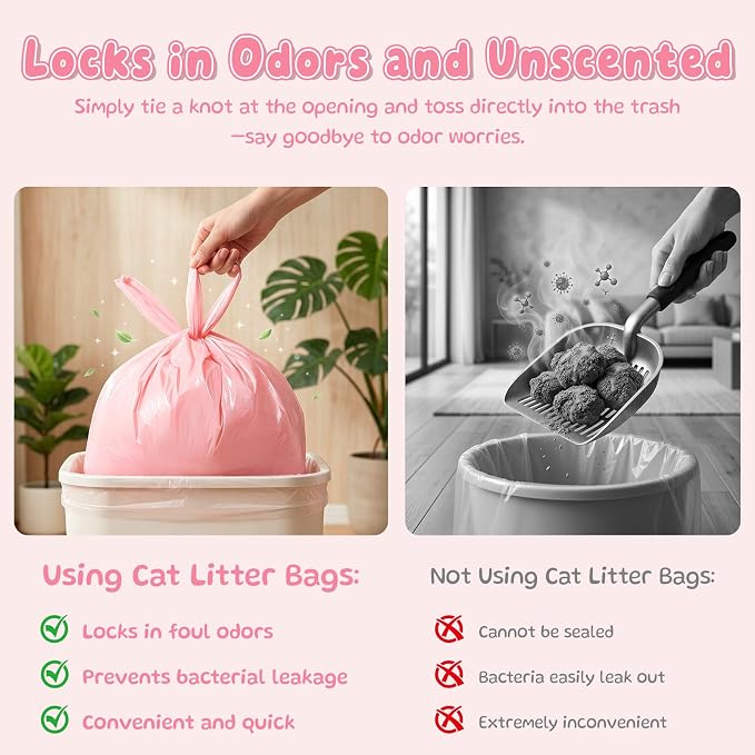 Odor Sealing Dog Poop Bags with Handles – 160 Count – Large Capacity | Heavy Duty Thick Pet Waste Bags - Leak Proof, Odor - Blocking (Pink)