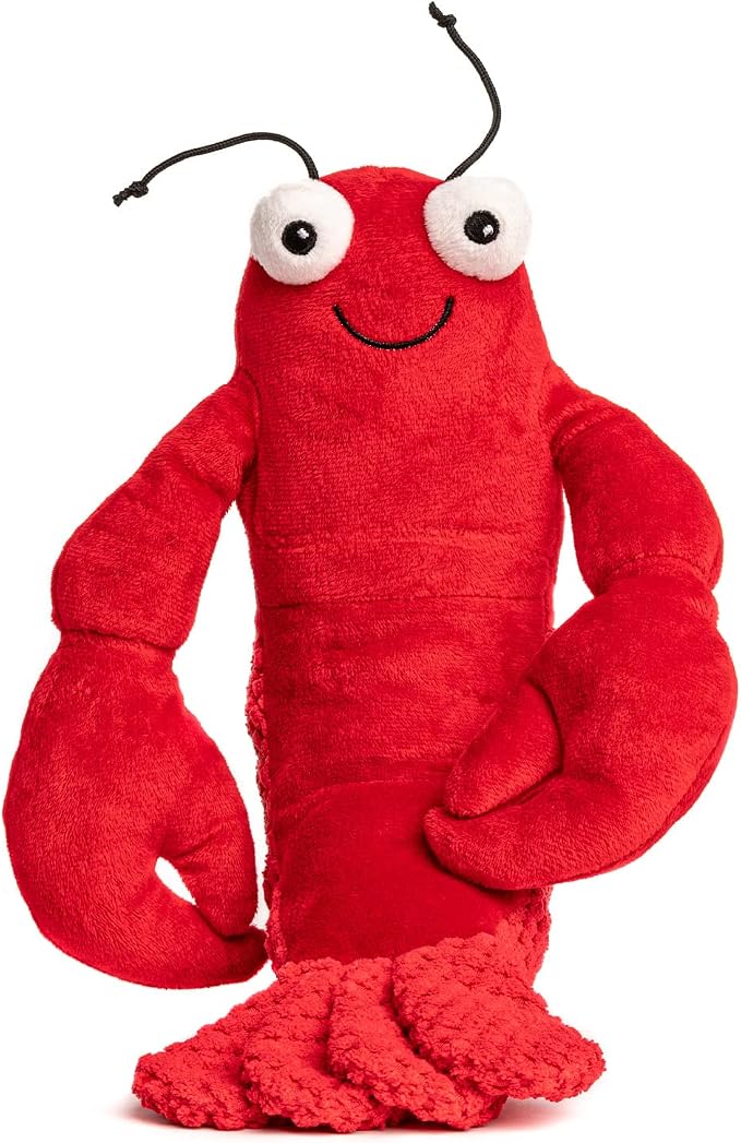 fabdog Floppies Plush Dog Toy - Cute & Durable Squeaky Dog Toys - Best Squeak Toy for Puppies and All Breeds | Ideal Pet Gift| Small Lobster