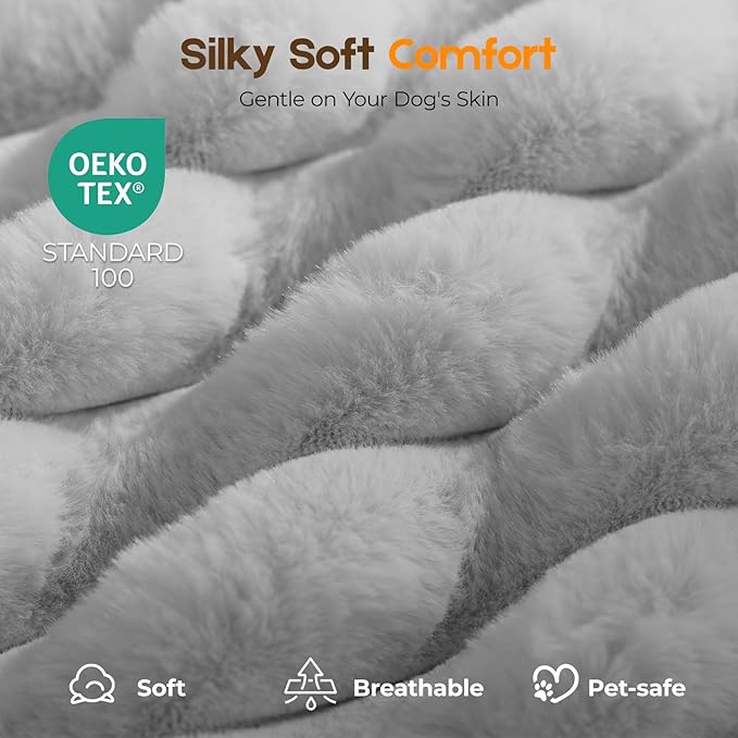 Orthopedic Dog Bed for XXL Jumbo Dog, Waterproof Pet Bed,Non-Slip Bottom and Egg-Crate Foam with Removable Washable Cover Crate Bed,Grey,47"x29"x4"