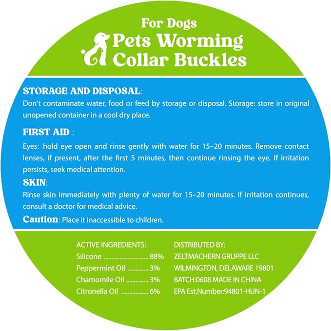 Natural Dog Tag for Flea & Tick Prevention – Waterproof Collar Pendant with 2 Extra Refills, Pink, Safe for All Breeds, Collar Not Included