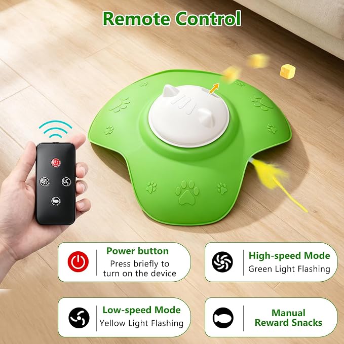 Hide and Seek Cat Toy,Automatic Treat Reward,Interactive Cat Toy for Indoor Cats, Motion Touch Activated Electronic Cat Toys,Silicone Rechargeable Cat Play Mat for Bored Adult Kittens
