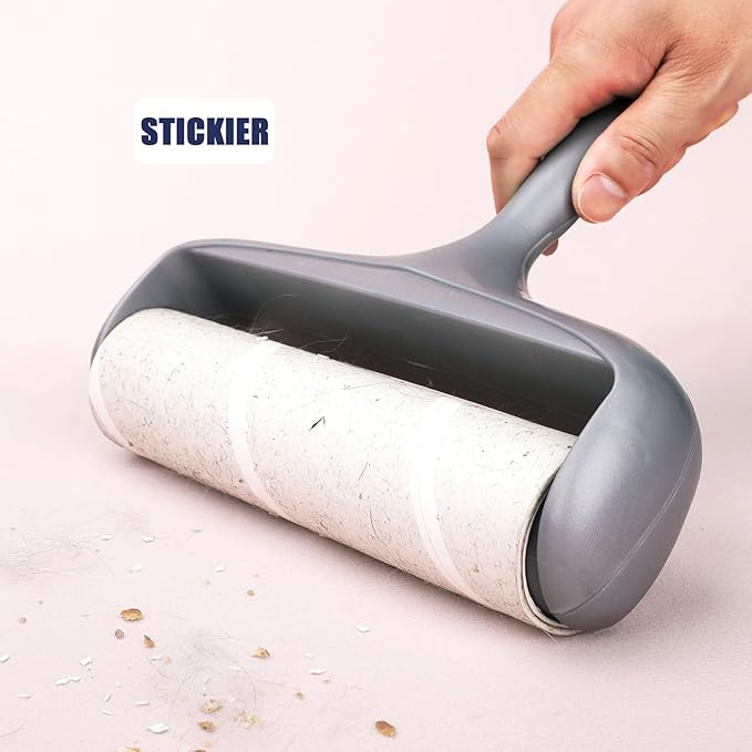 8 inch Large Surface Lint Roller Refills for Scotch-Brite 50% Stickier Large Lint Roller, Works Great On Pet Hair, 60 Sheets per Refill, Pack of 6, 360 Sheets Total