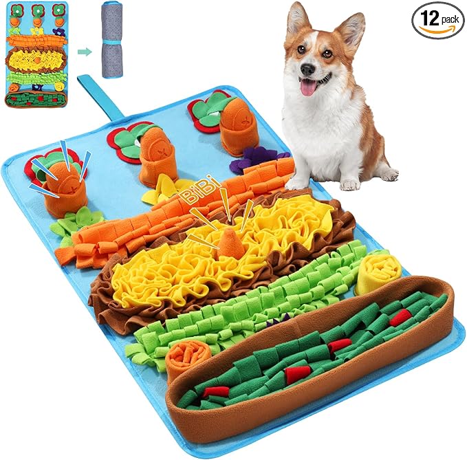 ORIA Snuffle Mat for Dogs, 32''x20'' Interactive Slow Feeder Mat for Boredom, Mental Stimulation, Stress Relief, Enrichment Toy & Treat Puzzle Mat for Small Medium Large Dogs Puppies