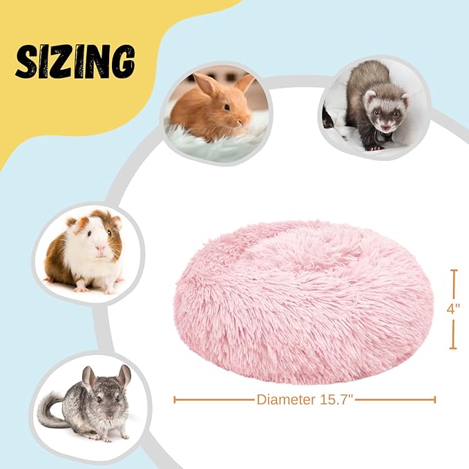 Bunny Bed 2 Pack Rabbit Hideout Large Soft & Comfortable Small Animal Bedding Cozy Bed Mat Warm Hideaway Cage Accessories for Guinea Pig