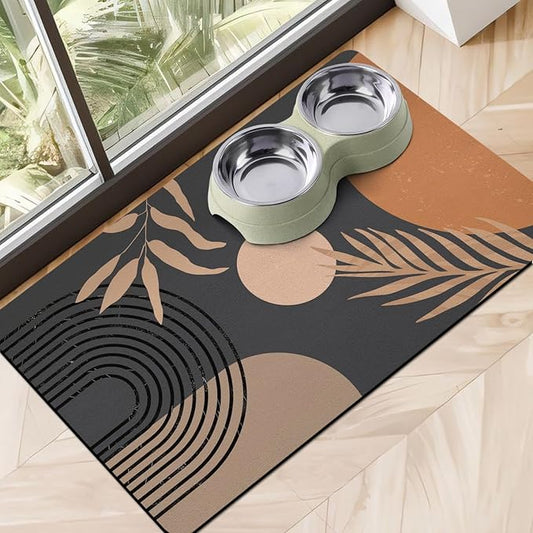 Dog Food Mats for Floors, Absorbent Dog Bowl Mat for Food and Water Dispenser, Quick Dry Cat Food Mat Pet Supplies