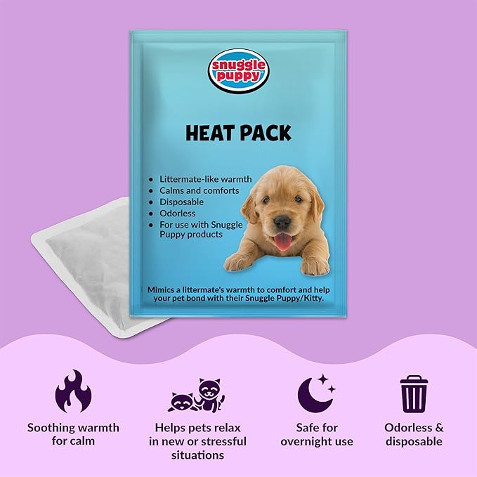Snuggle Kitty Heartbeat Cat Toy for Kittens and Cats with Real-Feel Pulse and Heat Pack, Calming Sleep Aid for Cat Anxiety, New Kitten Essentials - Tan Tiger