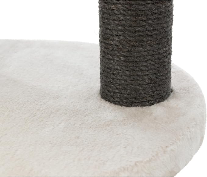TRIXIE Moriles Cat Tower with Scratching Posts, Condo, Hammock, Padded Platform, Light Gray