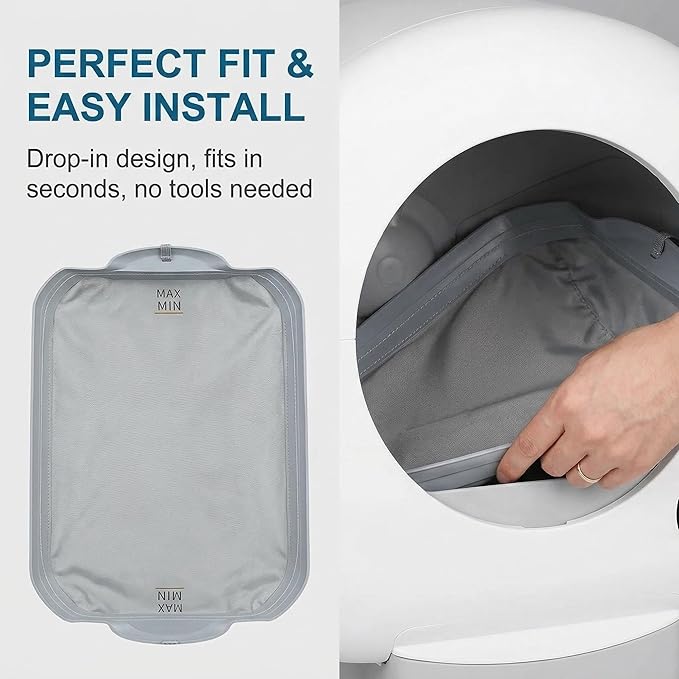 Fabric Soft Basin Replacement Liner for Self-Cleaning Cat Litter Box,Cat Litter Boxes Replacement Pad,Waterproof,Easy to Install Litter Box Cleaning Parts,Automatic Litter Box Liners