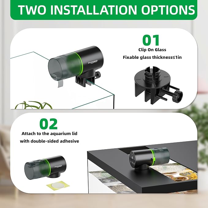 FREESEA Automatic Fish Feeder and 100W Submersible Aquarium Heater for Fish Tank