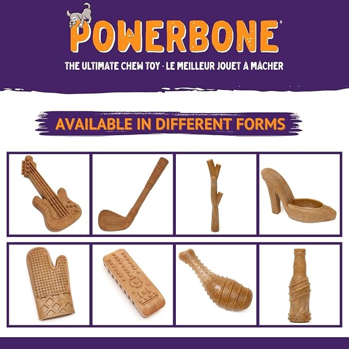 Powerbone Pet Chew Toy for Dogs - Durable, Non Toxic & Pet Safe - Best for Aggressive Chewers, Long Lasting Dental Health, Dog Teeth Cleaning, Dog Life Stages - Twist Tail 6'' (Pack of 2)