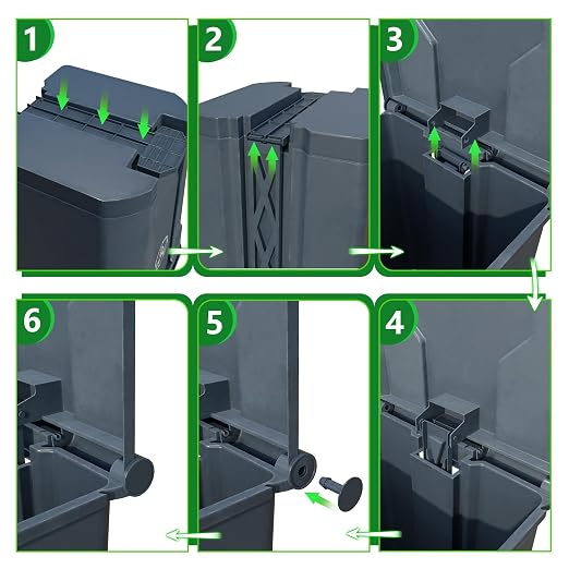 Outdoors Pet Waste Station 20L/5 Gallon Dog Poop Trash Can with Lid – Foot Pedal, Removable Inner Bin,Includes 200 Bonus Waste Bags & Long Handle Green Pooper Scooper