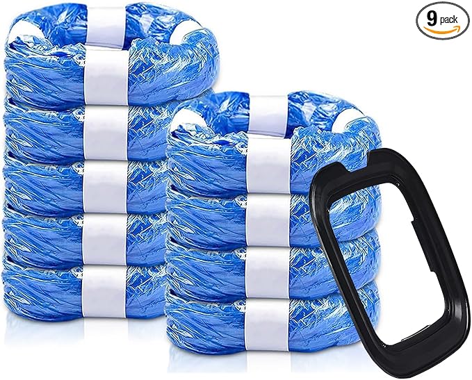 Cat Litter Refill Bags, Diaper Refills with 9 Pack Refill, Toughness Compatible and Excellent Sealing with All Cat Refill Bags and Diaper Refills