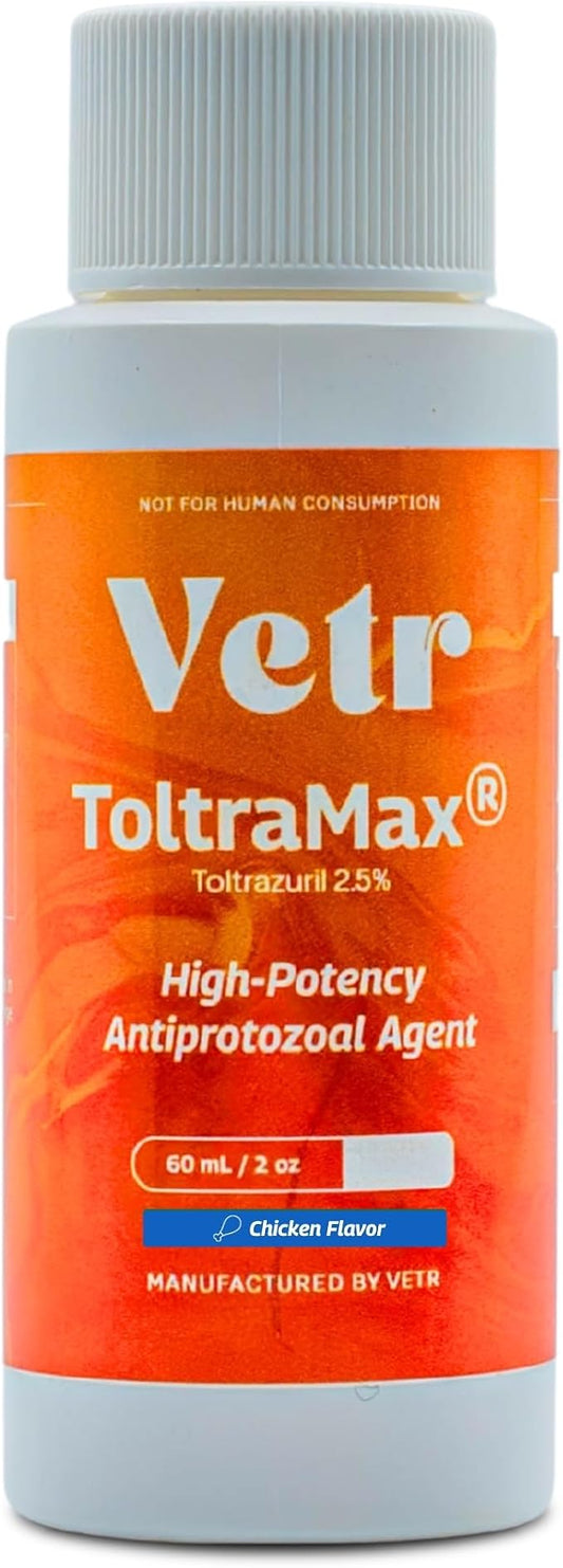 Toltrazuril 2.5% for Horses, Dogs, Cats, 60mL/2 Ounce, for Non-Food Chain Animals, Chicken
