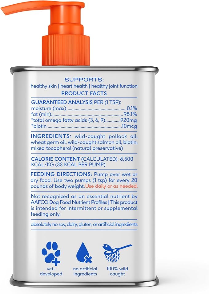 Native Pet Omega 3 Fish Oil for Dogs 16Oz & Advanced Care Hip & Joint Supplement for Dogs 12.7Oz Powder for Mobility & Movement - Supports Healthy Skin, Coat, Joints, Cartilage & Muscle