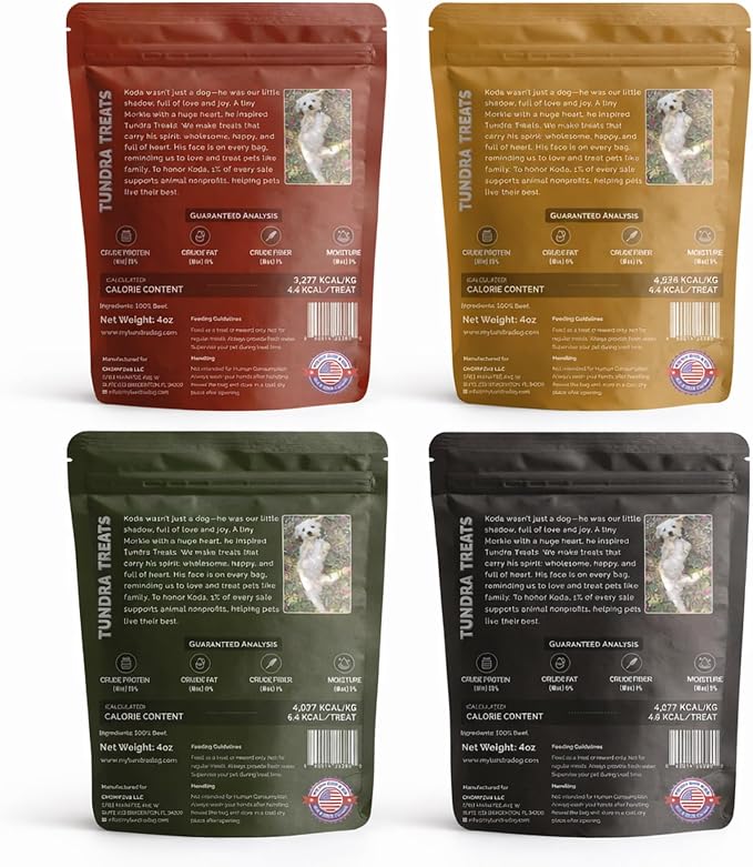Freeze-Dried Dog Treats – Single Ingredient, High Protein, All-Natural (4 Pack)
