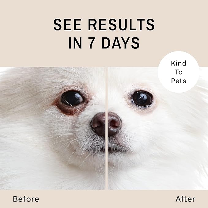 Eye Envy Tear Stain Remover Powder for Dogs and Cats. Natural, Safe Formula. Apply Around Eyes. Absorbs and Cleans Tears and Staining. Keeps Area Dry. Made in The USA. (.5 oz)
