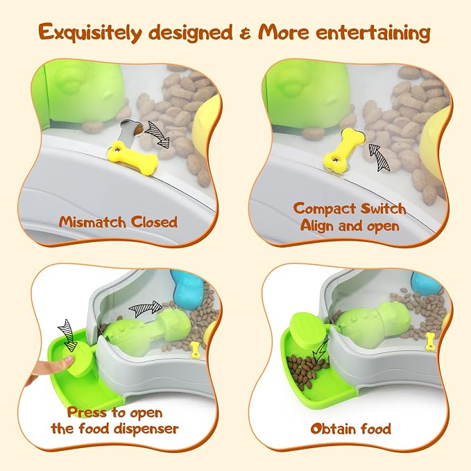 3 in 1 Dog Puzzle Toy,Interactive Slow Feeder Dog Bowls to Prevent Choking, Slow Feeder for IQ Training and Entertainment for All Breeds.Mental Stimulation Toy for Dog,Cats and Dogs Love