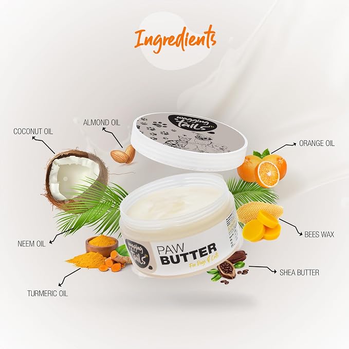 Wagging Tails Pet Care Bundle: 6-in-1 Soothing Oil & Paw Butter for Dogs & Cats | Natural Ingredients for Coat Shine, Softness, and Healing Paws | Includes Coconut Oil, Vitamin E, Turmeric