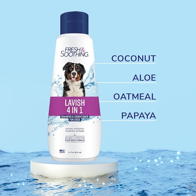 Naturel Promise Fresh & Soothing Lavish 4-in-1 Shampoo + Conditioner for Pets, 22oz