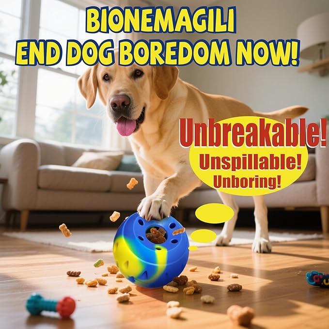 BIONEMAGILI™ Interactive Dog Toy with Freeze Tray - 8-in-1 Puzzle Feeder, Durable Silicone for Aggressive Chewers, Slow Feeder to Reduce Anxiety (3 Challenge Levels for Small/Large Dogs)