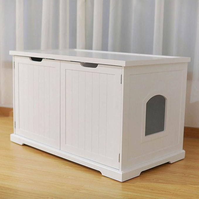 Merry Products Cat Washroom Bench, White