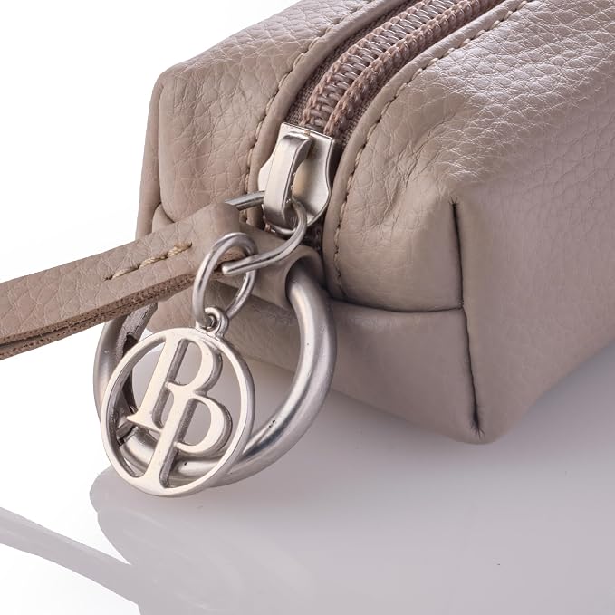 Rein - The Recycled Vegan Leather Pouch Durable Heavy Duty Bag Holder, Leash Attachment Made With Sustainable Materials, Custom Hardware for Small, Medium & Large Dogs, Dappled Cashmere