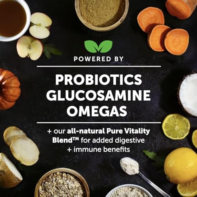 Omega 3 Fish Oil & Multivitamin Virtual Bundle: Wild Caught Omega 3 Supplement & Dog Vitamins with Glucosamine for Skin and Coat (32oz & Peanut Butter 90 ct)