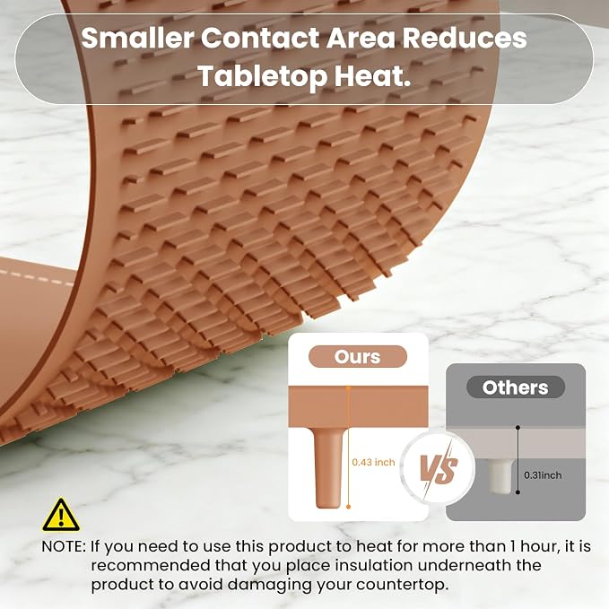 Warming Mat for Food, 24"x15" Food Warming Mat 6 Temperature & 6 Timer Settings Upgrade Graphene Fast Full Surface Heating-Versatile Food Warmer for Gatherings, Parties, Everyday Use-Light Caramel