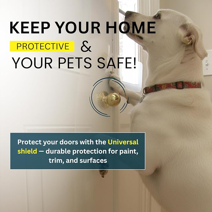 CLAWGUARD Plexiglass Universal Scratch Shield – 32x24 in. Clear Door Scratch Protector Dog & Cat – Wall, Door & Furniture Cat Scratch Protectors