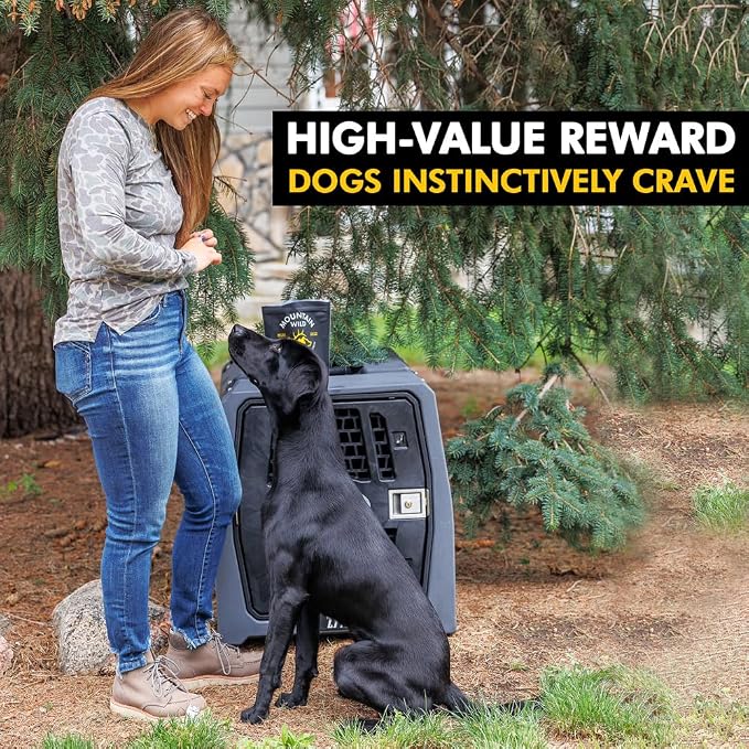MOUNTAIN WILD Venison Jerky Training Treats for Dogs – Elk & Deer Meat Protein Dog Treat High-Value Reward – All-Natural, No Fillers, Grain-Free, No Artificial Preservatives – 8 oz (1 Pack)
