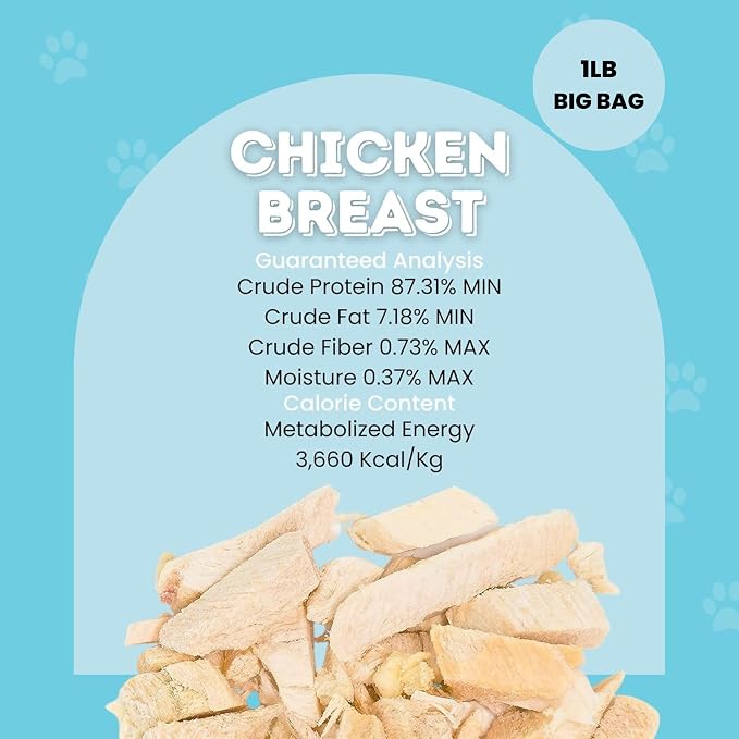 hotspot pets Freeze Dried Chicken Breast & Beef Liver Bundle- 1lb Bags of Each - Resealable Bags -Single Ingredient All Natural Grain-Free - Perfect for Training, Topper or Snack - Made in USA