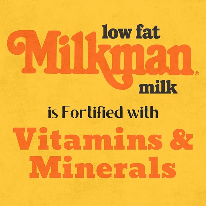 Milkman Low-Fat Milk - Instant Dry Milk Powder Packets - For Coffee, Baking, or Travel - Just Add Water, Makes One Quart - Classic, Natural Taste with the Kiss of Cream! (4 Pack)