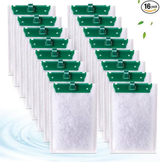 xbbwmrs 16-Count Medium Filter Cartridges Compatible with Tetra Whisper Bio-Bag Filters Medium Replacement Filter Cartridges for Whisper ReptoFilter and 10i IQ10 PF10 Power Filters -Ready to Use