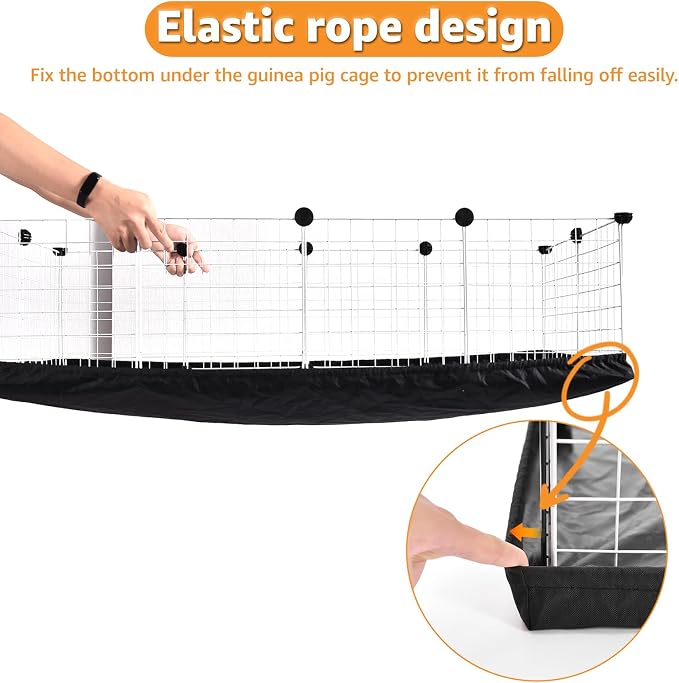 PJYuCien C&C Cage Bottom 24"x48", Easy to Install | Use as Top, Use as Bottom and Top Set, Protect Floor, Saves Time and Effort,for Guinea Pig and Other Small Animals