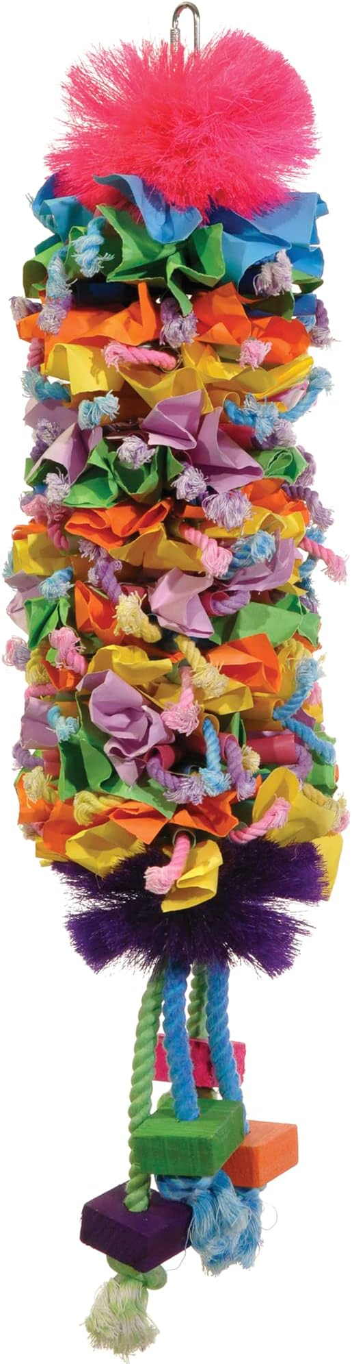 Prevue Pet Products Preen & Pacify Calypso Creations Dagwood Bird Toy - Accessories for Medium to Large Birds, Hanging Birdcage Accessory for Shredding, Pulling, Pecking, and Interactive Engagement
