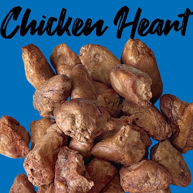 Freeze Dried Chicken Hearts for Dogs & Cats (16oz) – Single Ingredient Dog Treats – USA Sourced & Made – High Protein, All Natural, Grain Free – Natural Source of Taurine, B Vitamins