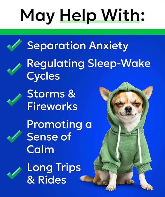 BARK&SPARK Advanced Calming Hemp Treats for Dogs - Hemp Oil + Melatonin - Anxiety Relief - Separation Aid - Stress Relief During Fireworks, Storms, Thunder - Aggressive Behavior, Barking - 180 Chews