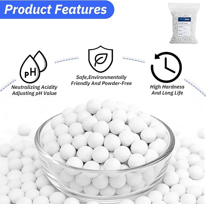 2026 Upgraded Condensate Neutralizer 6.6 lbs, 2-Packs, Acidic Condensate Neutralizer Pellets, 7-8mm Pellets for Water Heater Media Filter(2 Packs)
